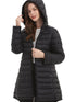 Damen Leichte Wendbare Pufferjacke – Warmes Steppdesign mit Kapuze für den Winter